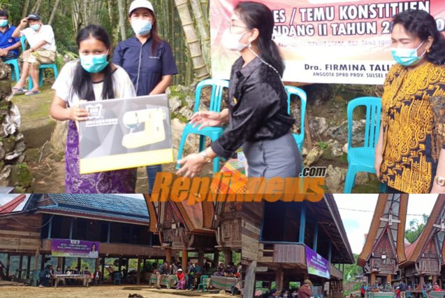 Reses Masa Sidang II, Firmina Tallulembang Serahkan Mesin Jahit Kepada Kelompok Manik-Manik di Tilanga'
