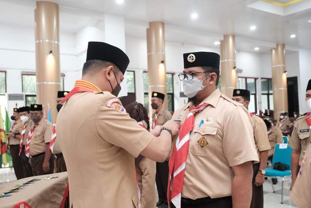Bupati Gowa Lantik Langsung Pimpinan Saka Pramuka