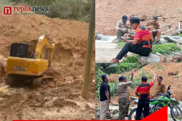 Pemerintah Kerahkan Alat Berat, Bersihkan Material Longsor di Paliorong, Masanda